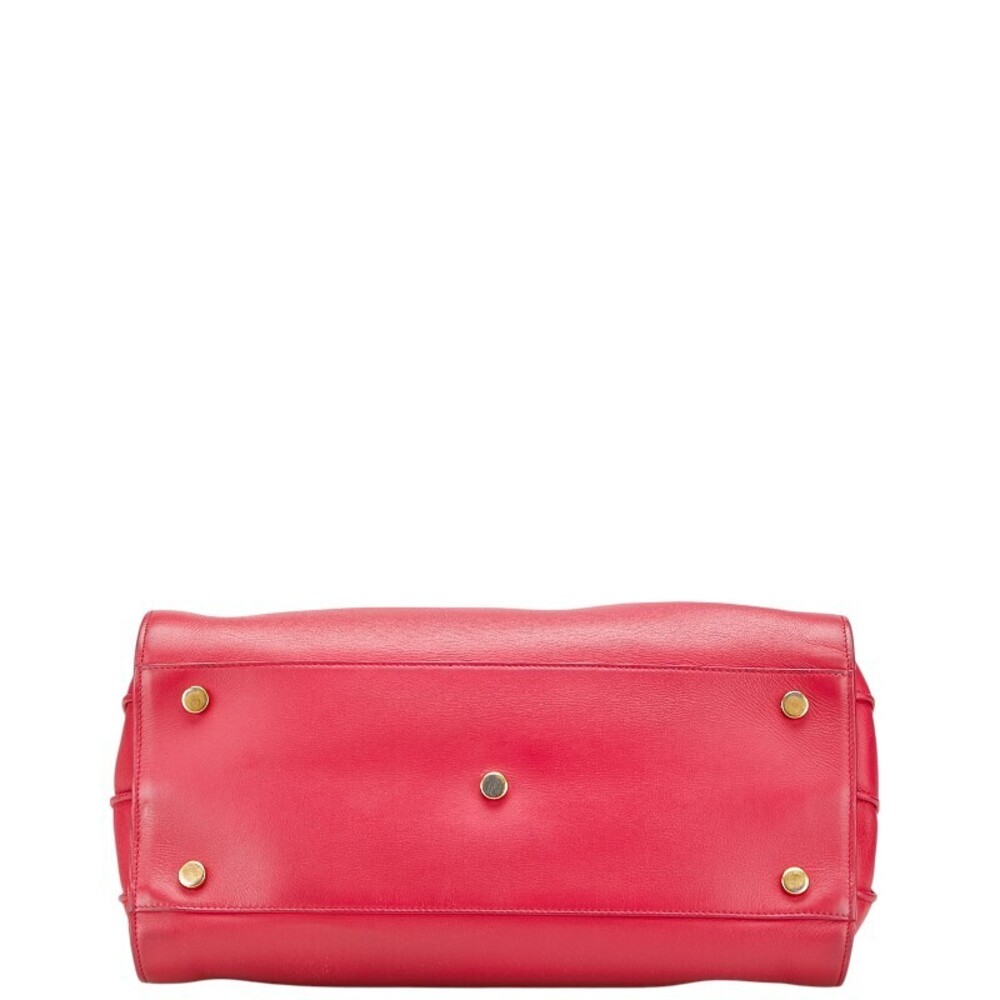 Saint Laurent Sac de Jour tote bag in pink red leather - Picture 3 of 9